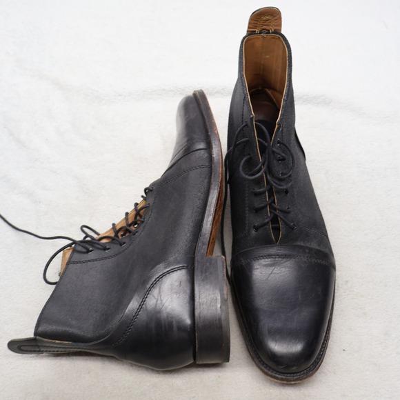 Grenson Other - Grenson Mens 11 Boots Black Dress Shoes Leather Cap Toe Lace Up Classic 5085 01